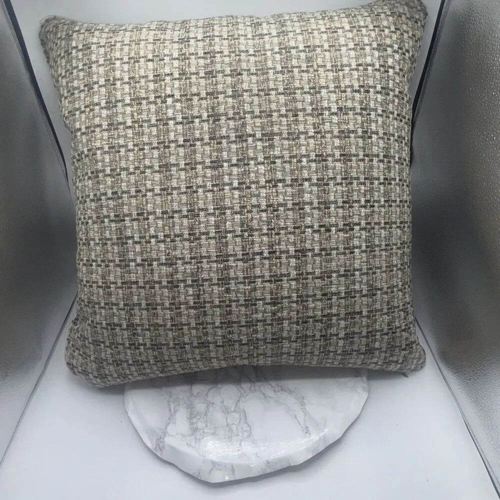 CASAMIA Jijel Tweed 24”x 24” Throw Pillow Cushion